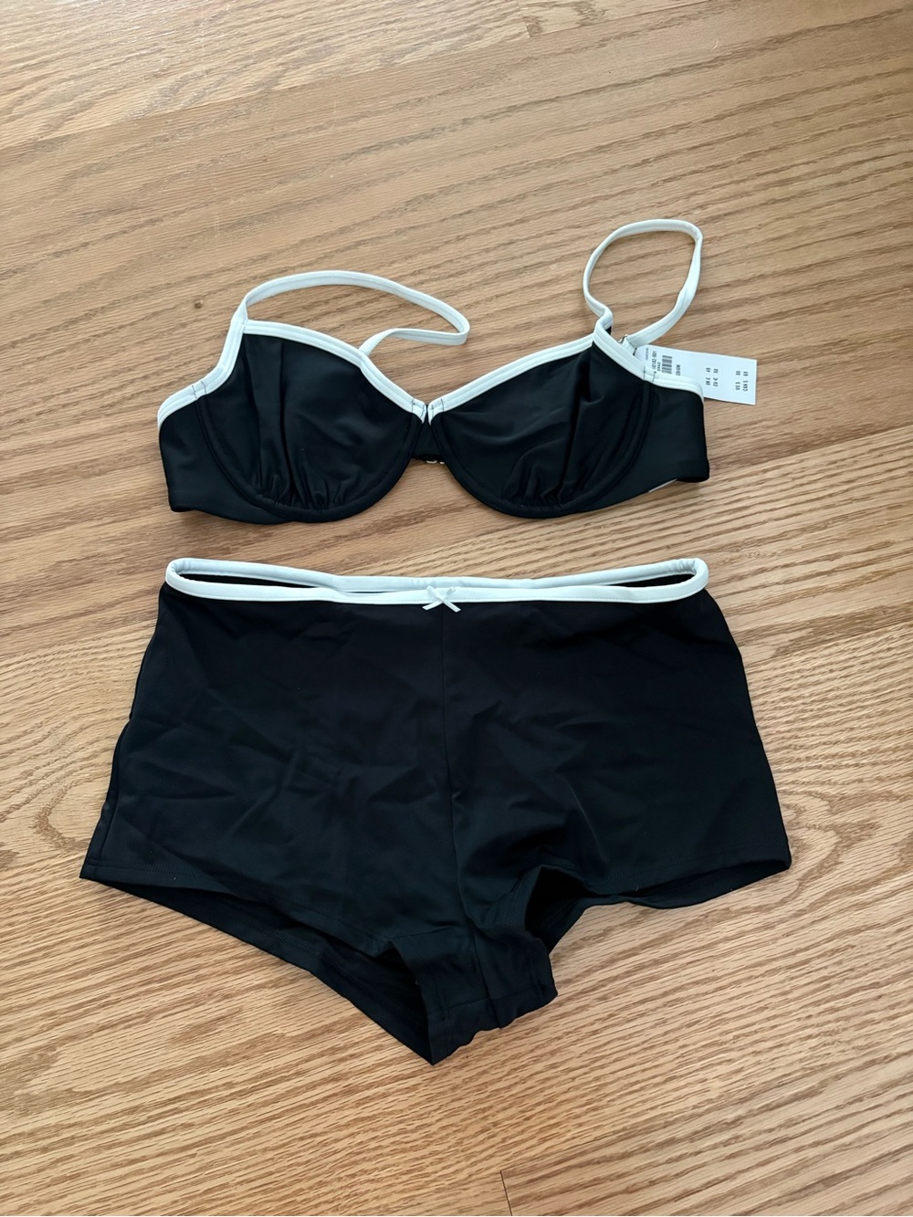 Black Bikini with White Trim